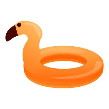Bird inflatable ring icon, cartoon style 스톡 일러스트
