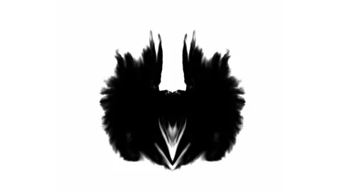 Bird Inkblots Rorschach Perceptions Psychological test Animated Image Stock Footage 280786677