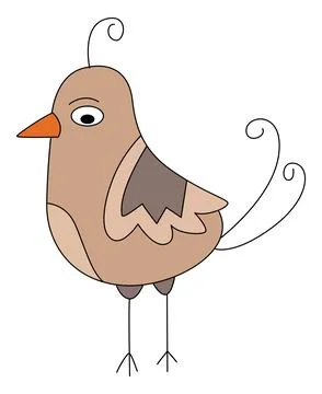 Bird isolated on a white background Stock Illustration