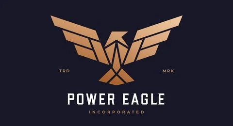 Bird Label, Sign, Logo Eagle, Raven, Phoenix brand Stock Illustration