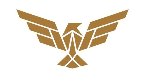 Bird Label, Sign, Logo Eagle, Raven, Phoenix brand Stock Illustration