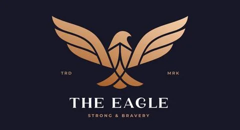 Bird Label, Sign, Logo Eagle, Raven, Phoenix brand Stock Illustration