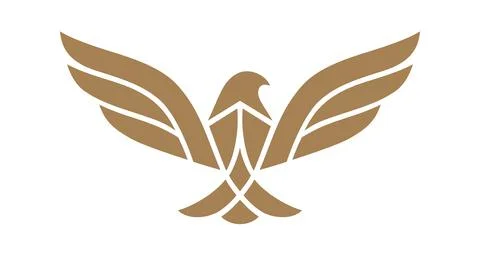 Bird Label, Sign, Logo Eagle, Raven, Phoenix brand Stock Illustration