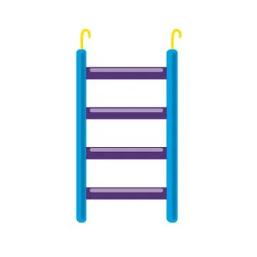 Bird ladder accessory icon in flat style Stock Illustration
