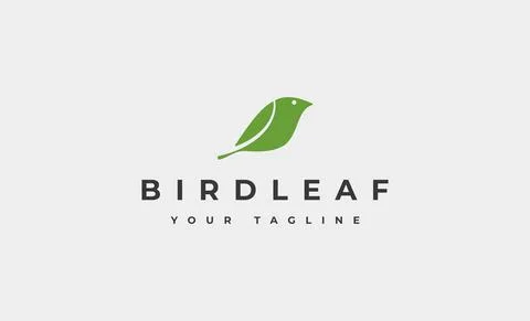 Bird leaf logo Design Vector illustration Stock Illustration