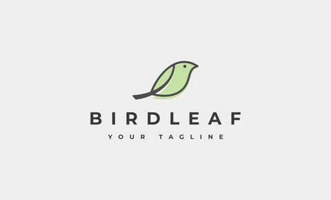 Bird leaf logo Design Vector illustration Stock Illustration