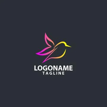 Bird leaf logo design vector Stock-Illustration