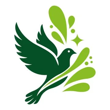  Bird Leaf Nature Logo Template Icon Modern Eco Design Vector Stock Illustration