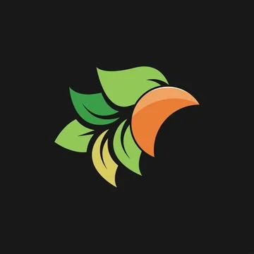 Bird Leaves Logo design vector illustration Stock Illustration