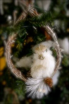 Bird on a limb ornament 写真素材