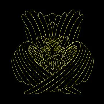 Bird line art Stock Illustration