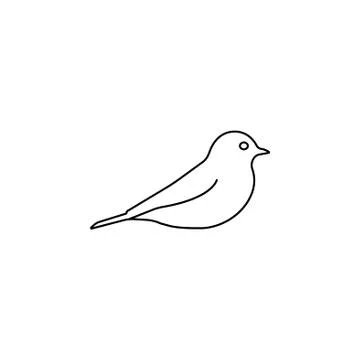 Bird line icon. vector illustration black on white background Stock Illustration