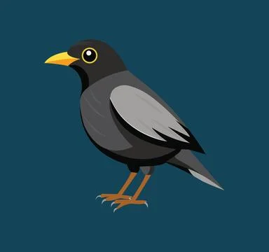 Bird logo, cartoon, vector bird, eps, cartoon bird, vector art, cute bird Illustrazione stock