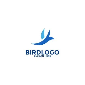 Bird logo design abstract, Flying Bird logo vector template Stock Illustration
