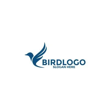 Bird logo design abstract, Flying Bird logo vector template Stock Illustration