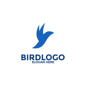 Bird logo design abstract, Flying Bird logo vector template Stock Illustration