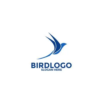 Bird logo design abstract, Flying Bird logo vector template Stock Illustration