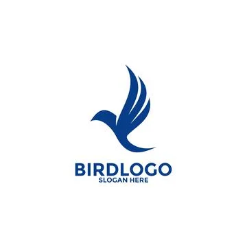 Bird logo design abstract, Flying Bird logo vector template Stock Illustration