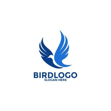 Bird logo design abstract, Flying Bird logo vector template Stock Illustration
