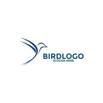Bird logo design abstract, Flying Bird logo vector template Stock Illustration