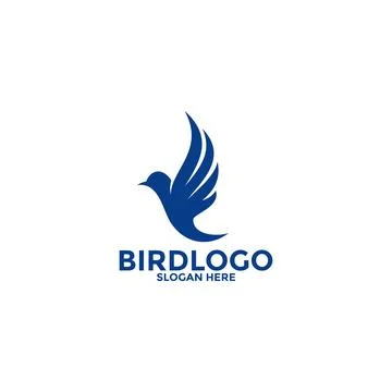 Bird logo design abstract, Flying Bird logo vector template Stock Illustration