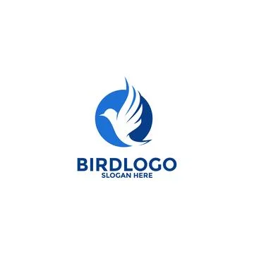 Bird logo design abstract, Flying Bird logo vector template Stock Illustration