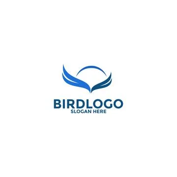 Bird logo design abstract, Flying Bird logo vector template Stock Illustration