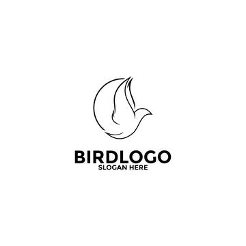 Bird logo design abstract, Flying Bird logo vector template Stock Illustration