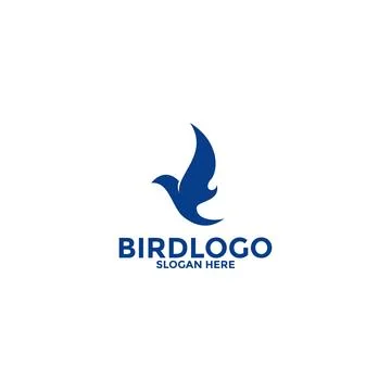 Bird logo design abstract, Flying Bird logo vector template Stock Illustration