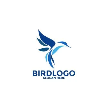 Bird logo design abstract, Flying Bird logo vector template Stock Illustration