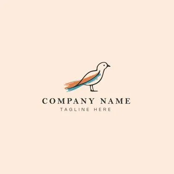 Bird logo design vector graphic symbol icon sign illustration creative idea.. Stock Illustration