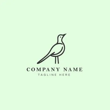 Bird logo design vector graphic symbol icon sign illustration creative idea.. Stock Illustration
