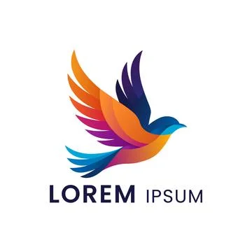 Bird logo design vector template symbol icon vector illustration, Logos bir.. Stock Illustration