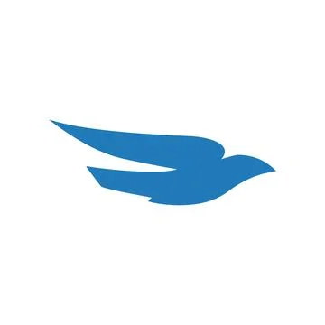 Bird logo, flying entity logo, icon silhouette Stock Illustration
