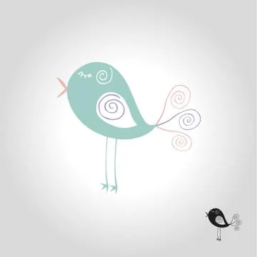 Bird logo, icon and symbol vector illustration Stock Illustration