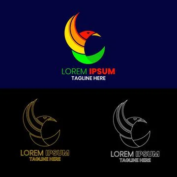Bird logo, simple, Stock Illustration