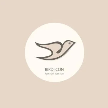 Bird logo template. Abstract Icon. Business concept. Use for any type of comp 스톡 일러스트