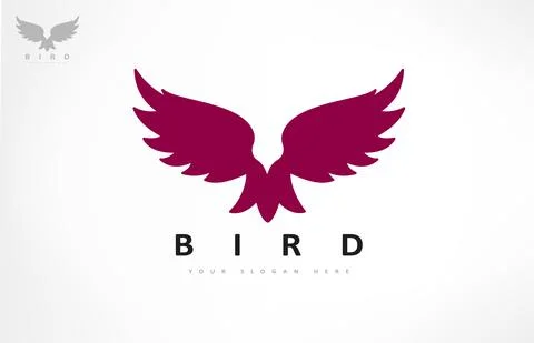 Bird logo vector. Bird in flight design. Stock Illustration