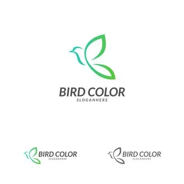 Bird logo vector. Flying Bird Logo design vector template. Dove Pigeon Logoty Stock Illustration