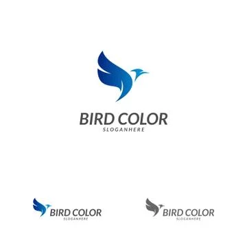 Bird logo vector. Flying Bird Logo design vector template. Dove Pigeon Logoty Stock Illustration
