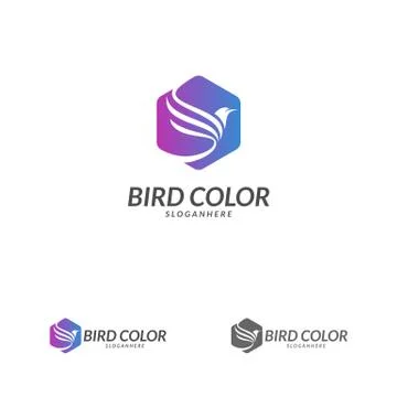 Bird logo vector. Flying Bird Logo design vector template. Dove Pigeon Logoty Stock Illustration