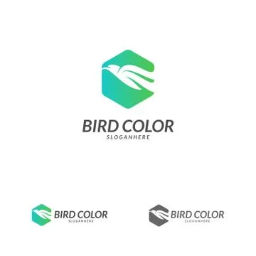 Bird logo vector. Flying Bird Logo design vector template. Dove Pigeon Logoty Stock Illustration
