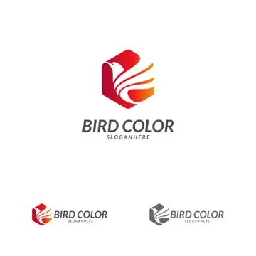 Bird logo vector. Flying Bird Logo design vector template. Dove Pigeon Logoty Stock Illustration