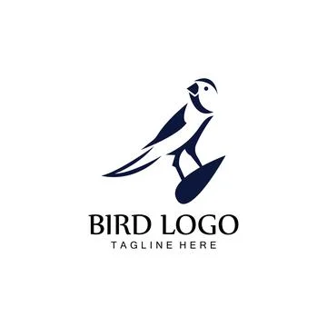 Bird logo vector icon design template Stock Illustration