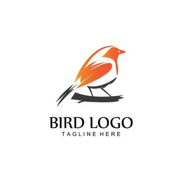 Bird logo vector icon design template Stock Illustration