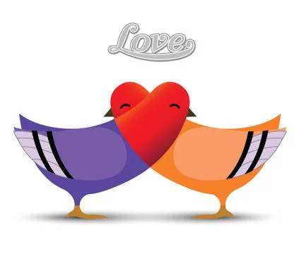Bird with love 스톡 일러스트