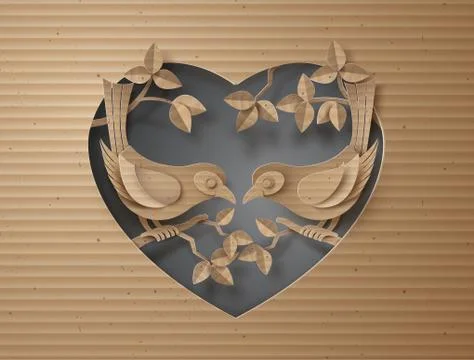 Bird in love. Stock Illustration
