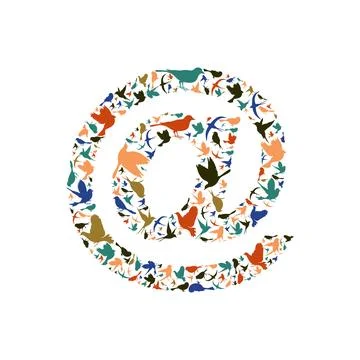 Bird mail Stock Illustration