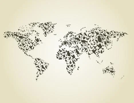 Bird map Stock Photos