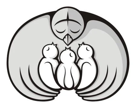 Bird mother Stock Illustration